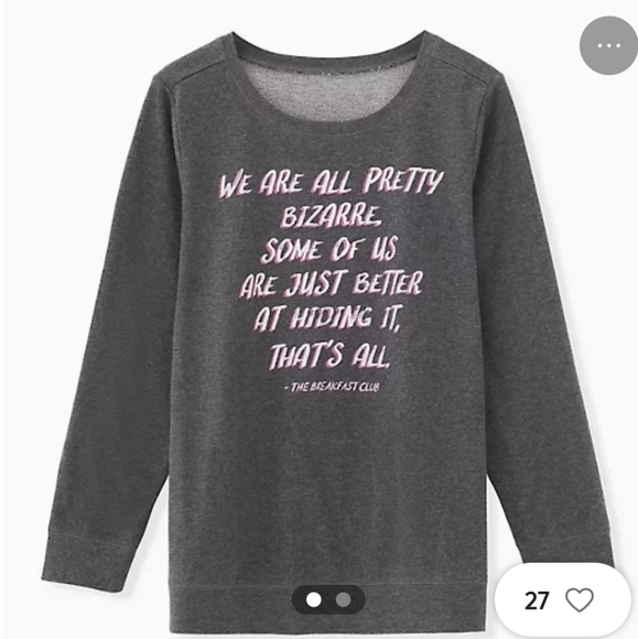 Breakfast Club Sweater Sweat Shirt XL XXL Grey Cozy winter tea books coffee - Picture 2 of 10